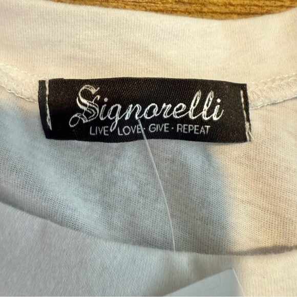 SIGNORELLI New With Tags Tiger Tee Tank Sleeveless T Shirt White Black Tattoo - Picture 10 of 13